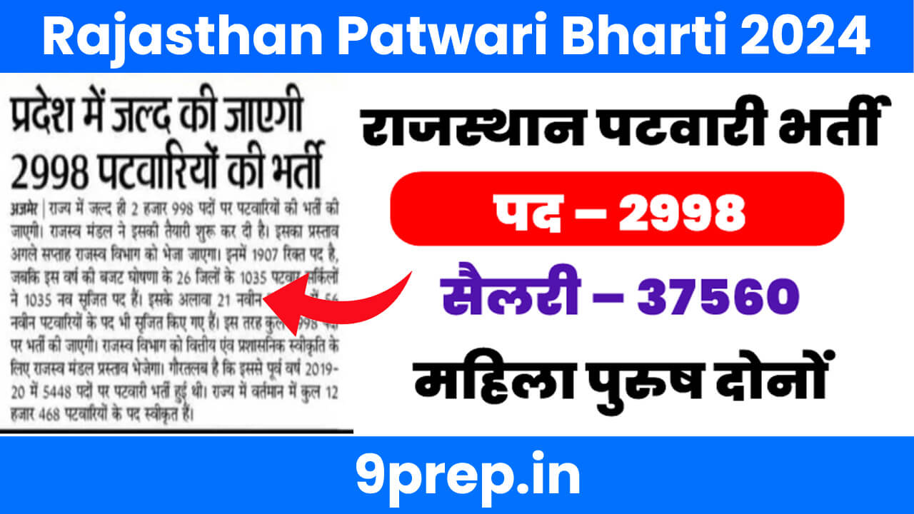 Rajasthan Patwari Bharti 2024